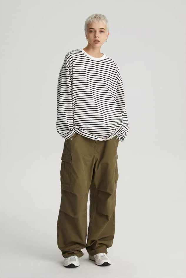 Wassup House Striped Long Sleeved Tee