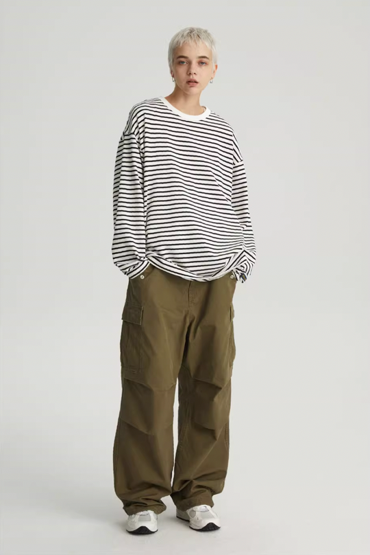 Wassup House Striped Long Sleeved Tee