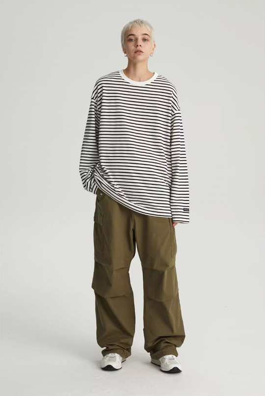 Wassup House Striped Long Sleeved Tee