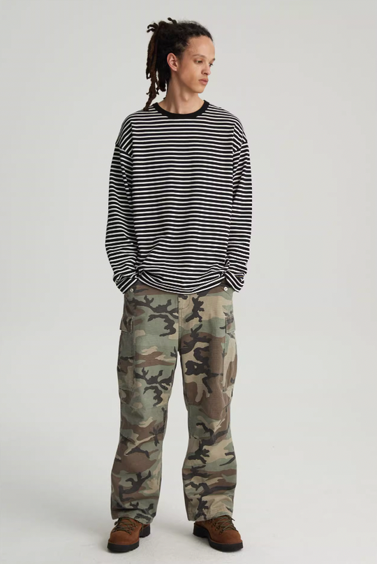 Wassup House Striped Long Sleeved Tee