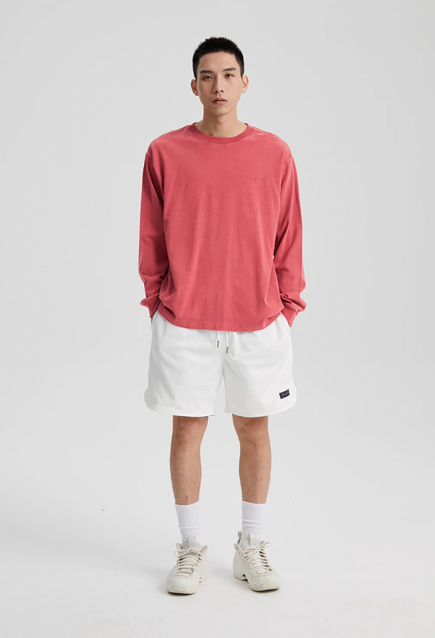 Wassup House Washed Faded Logo Long Sleeved Tee