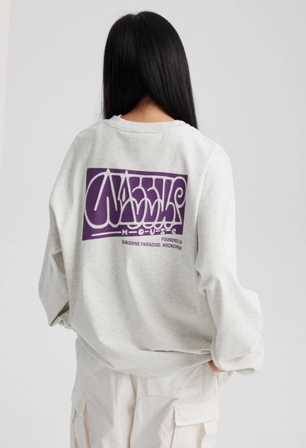 Wassup House Graffiti Hand Painted Long Sleeved Tee