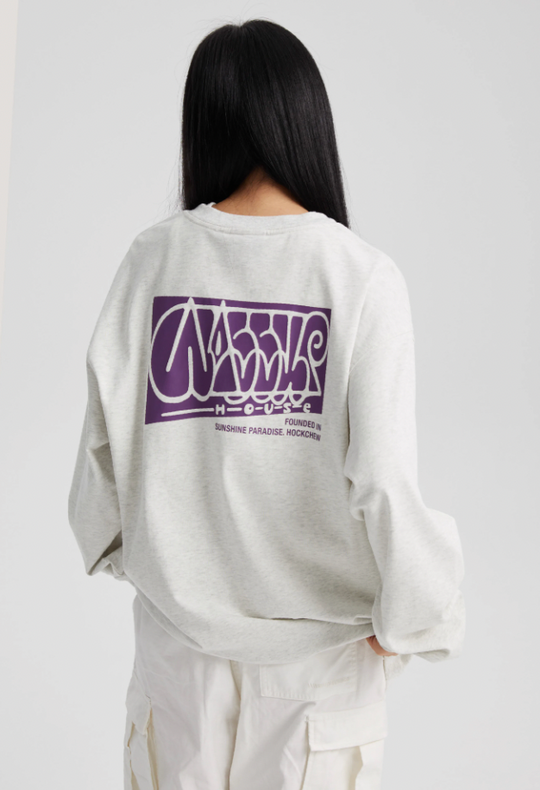 Wassup House Graffiti Hand Painted Long Sleeved Tee