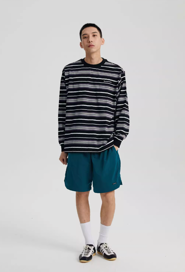 Wassup House Multi Color Striped Long Sleeved Tee