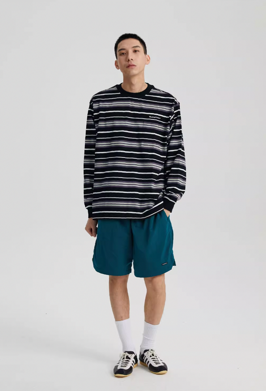 Wassup House Multi Color Striped Long Sleeved Tee