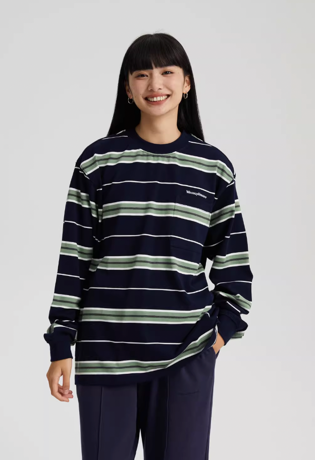 Wassup House Multi Color Striped Long Sleeved Tee