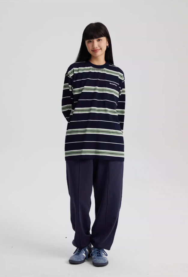 Wassup House Multi Color Striped Long Sleeved Tee