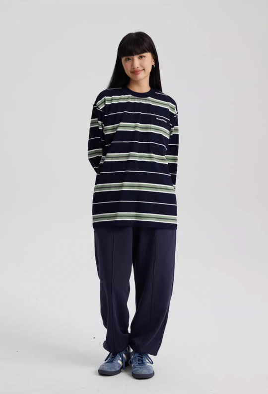 Wassup House Multi Color Striped Long Sleeved Tee