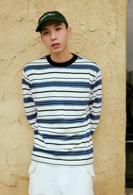 Wassup House Multi Color Striped Long Sleeved Tee