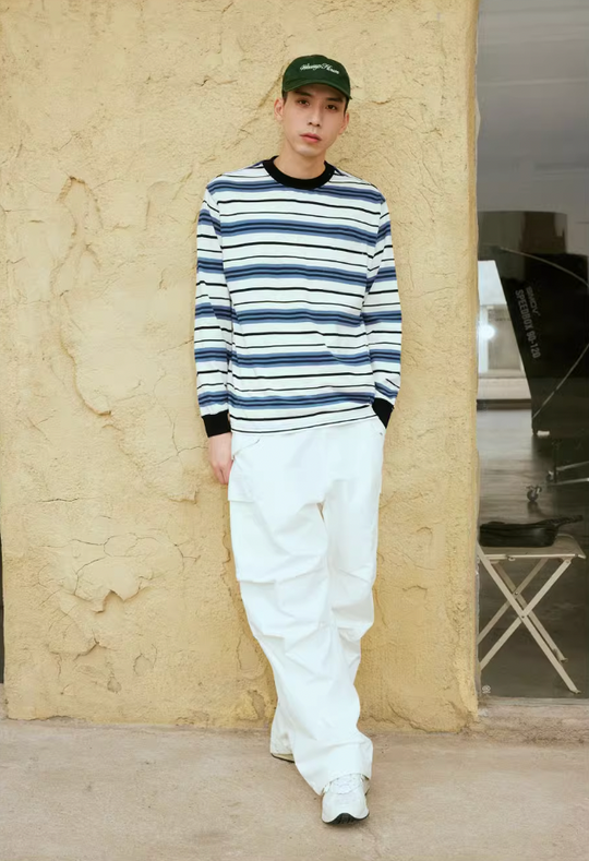 Wassup House Multi Color Striped Long Sleeved Tee