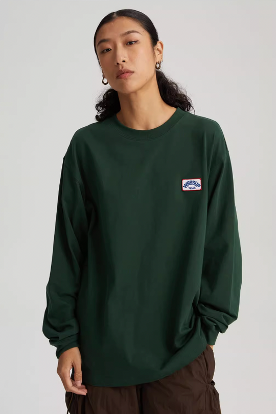 Wassup House Retro Logo Embroidery Chapter Long Sleeved Tee