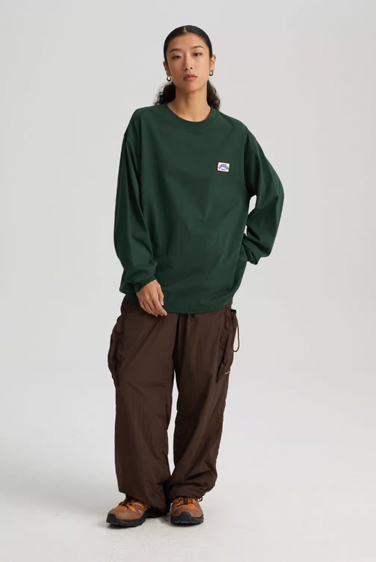 Wassup House Retro Logo Embroidery Chapter Long Sleeved Tee