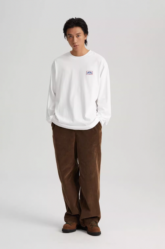 Wassup House Retro Logo Embroidery Chapter Long Sleeved Tee