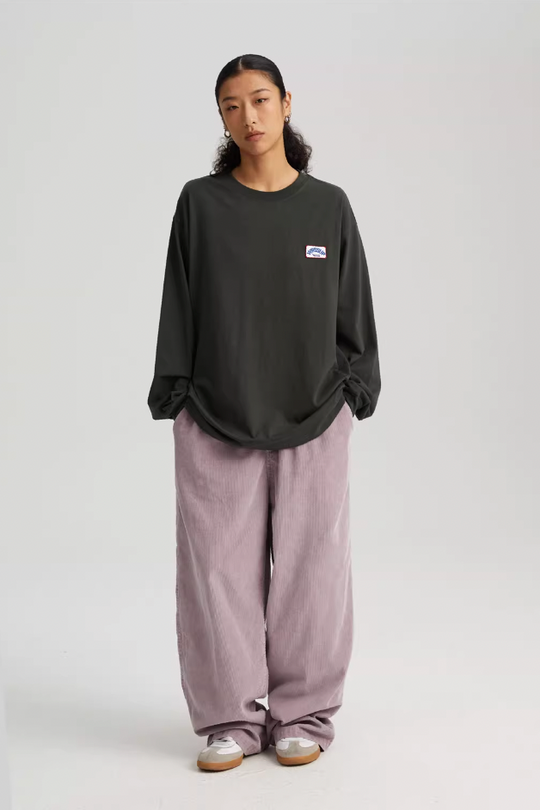 Wassup House Retro Logo Embroidery Chapter Long Sleeved Tee