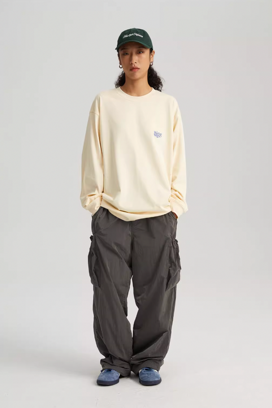 Wassup House Liner Font Logo Long Sleeved Tee