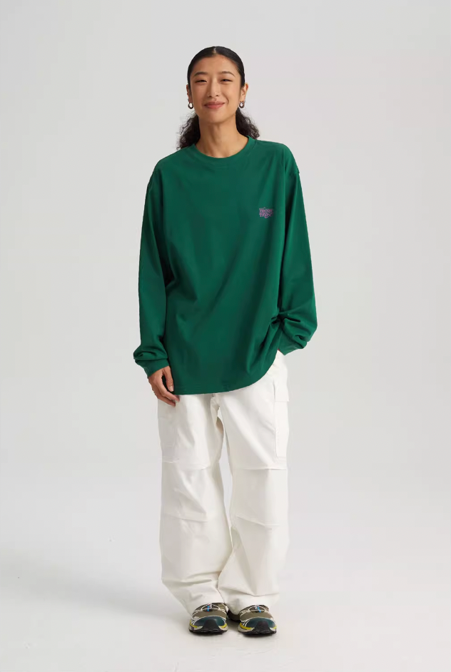 Wassup House Liner Font Logo Long Sleeved Tee