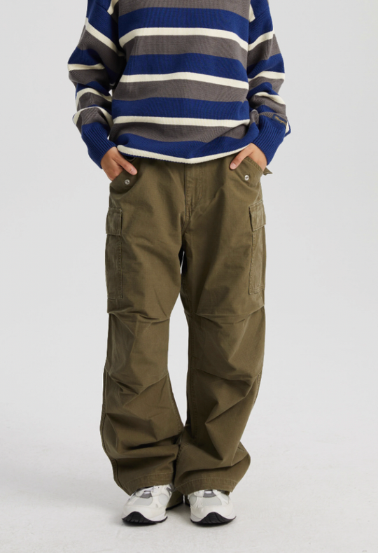 Wassup House M51 Washed & Old Plaid Work Pants