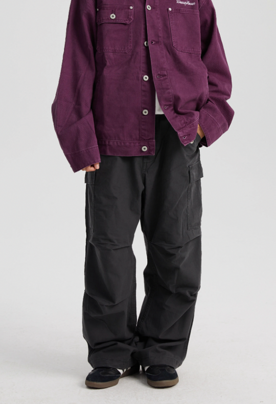 Wassup House M51 Washed & Old Plaid Work Pants