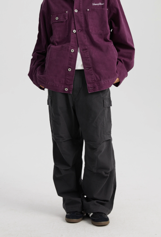 Wassup House M51 Washed & Old Plaid Work Pants