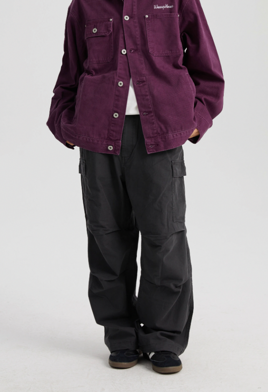 Wassup House M51 Washed & Old Plaid Work Pants