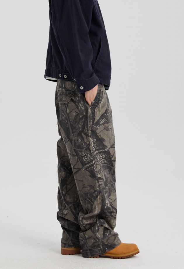 Wassup House Tree Camouflage Old Work Pants