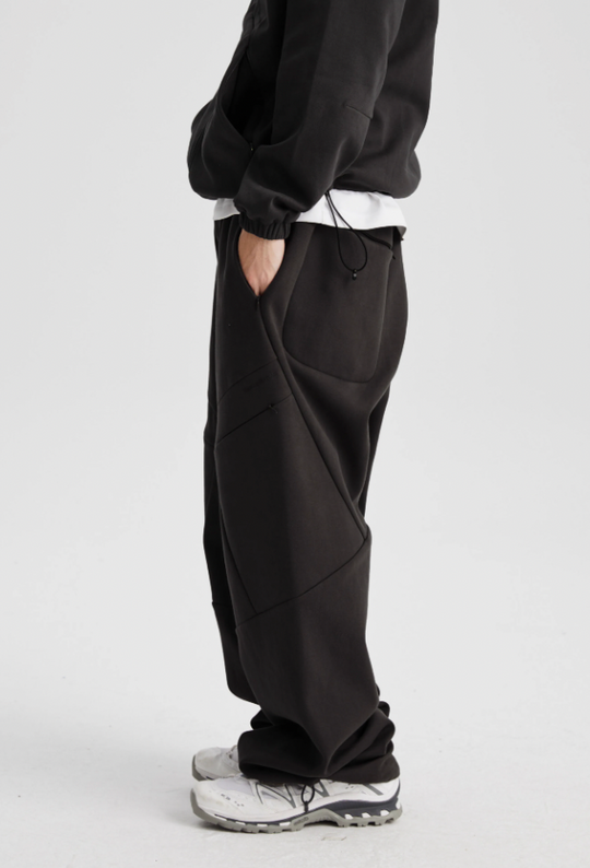 Wassup House Patchwork Deconstructed Zipper Sweat Pants