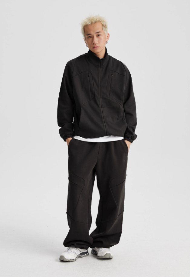 Wassup House Patchwork Deconstructed Zipper Sweat Pants