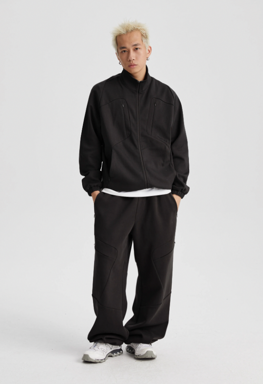 Wassup House Patchwork Deconstructed Zipper Sweat Pants