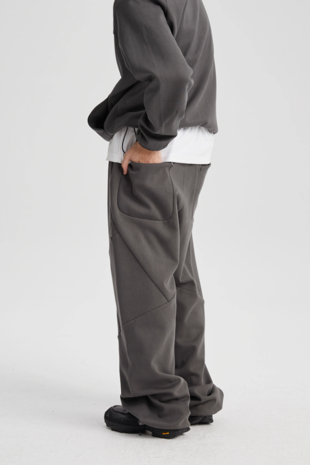 Wassup House Patchwork Deconstructed Zipper Sweat Pants