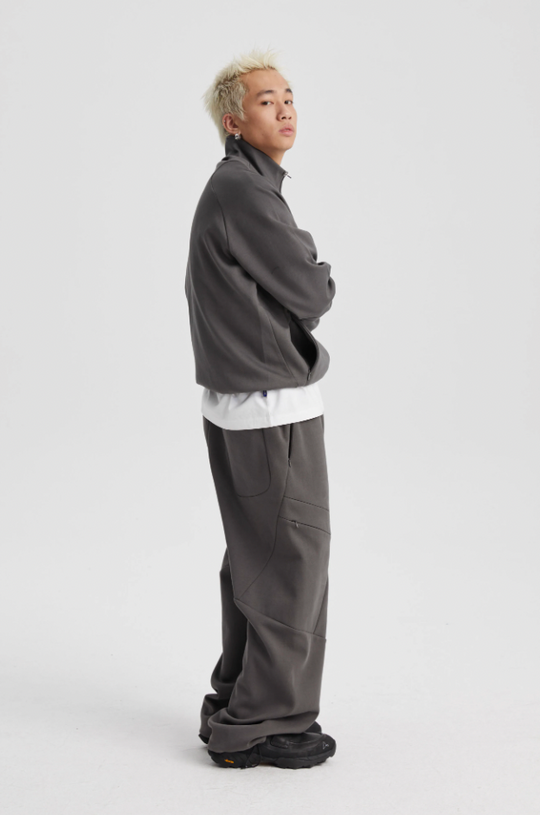 Wassup House Patchwork Deconstructed Zipper Sweat Pants