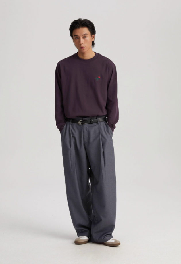 Wassup House Loose Pleated Suit Pants