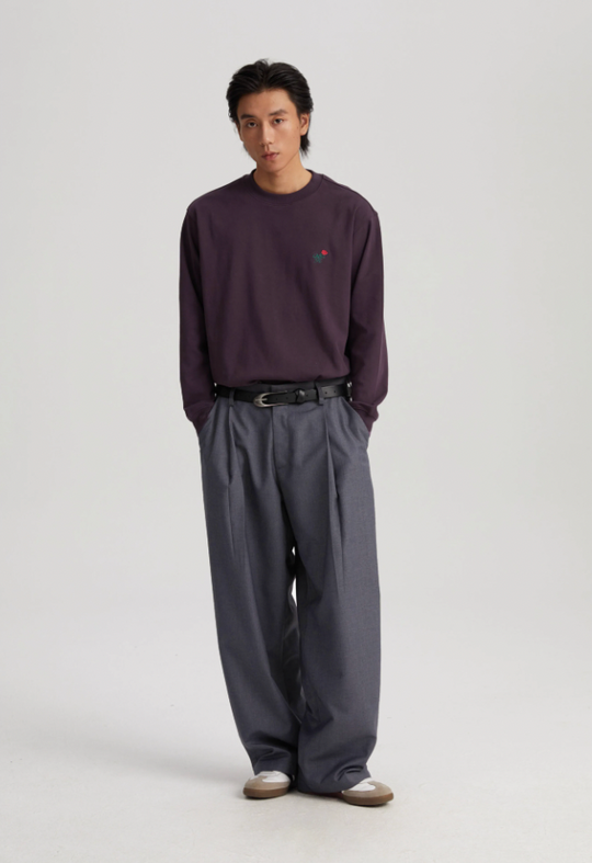 Wassup House Loose Pleated Suit Pants