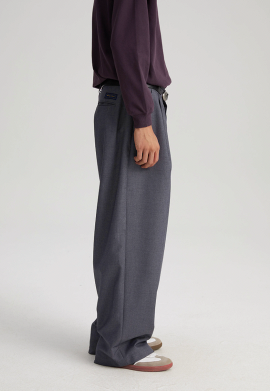 Wassup House Loose Pleated Suit Pants
