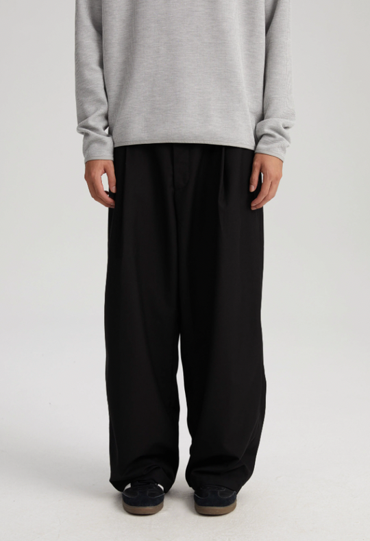 Wassup House Loose Pleated Suit Pants