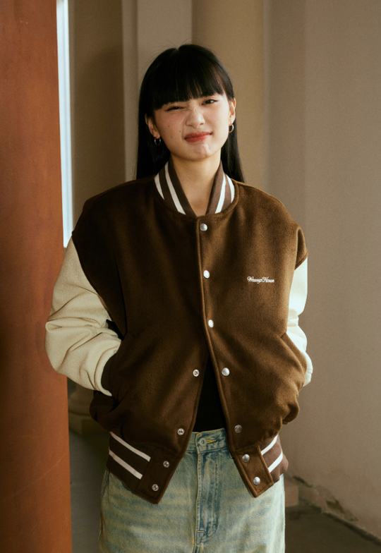 Wassup House Color Blocking Baseball Jacket