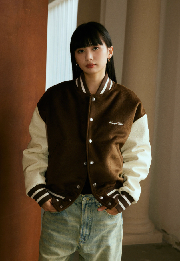 Wassup House Color Blocking Baseball Jacket