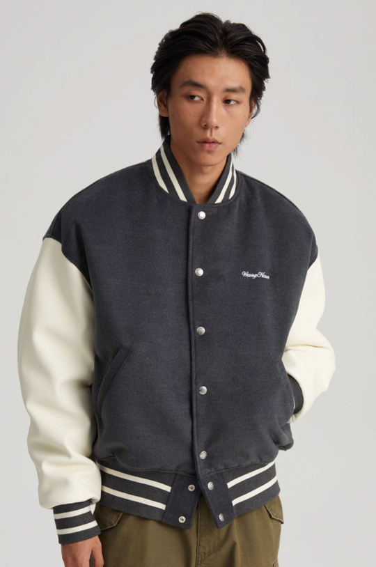 Wassup House Color Blocking Baseball Jacket