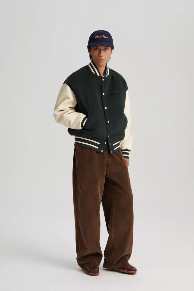 Wassup House Color Blocking Baseball Jacket