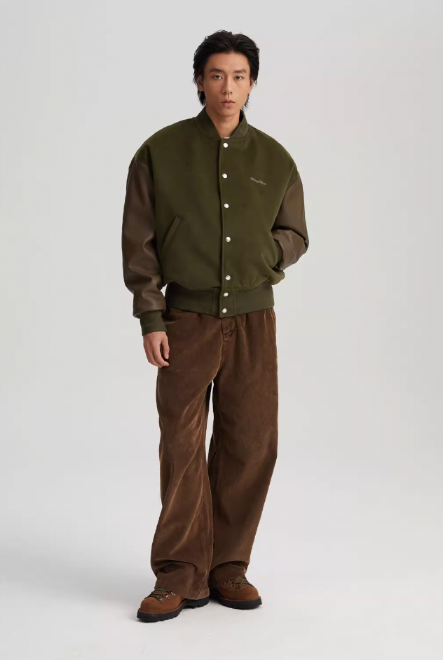 Wassup House Color Blocking Baseball Jacket