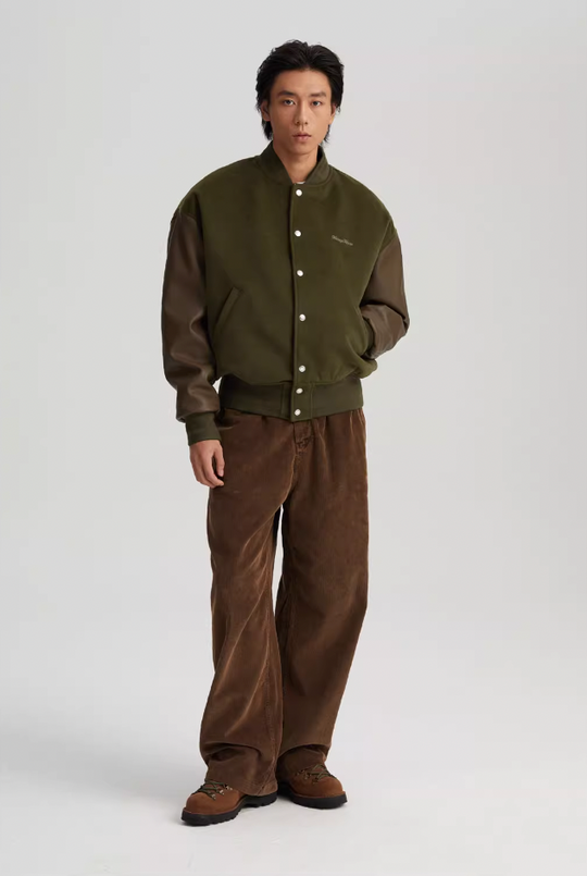 Wassup House Color Blocking Baseball Jacket