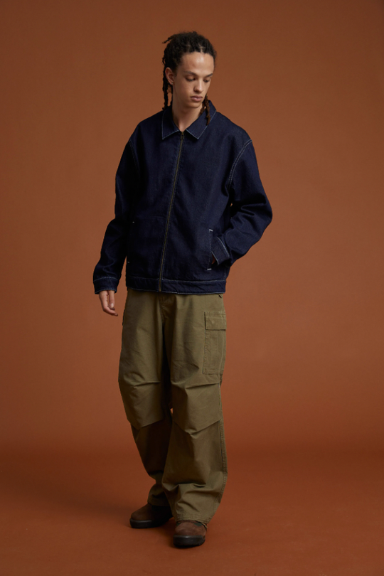 Wassup House Denim Basic Zipper Jacket