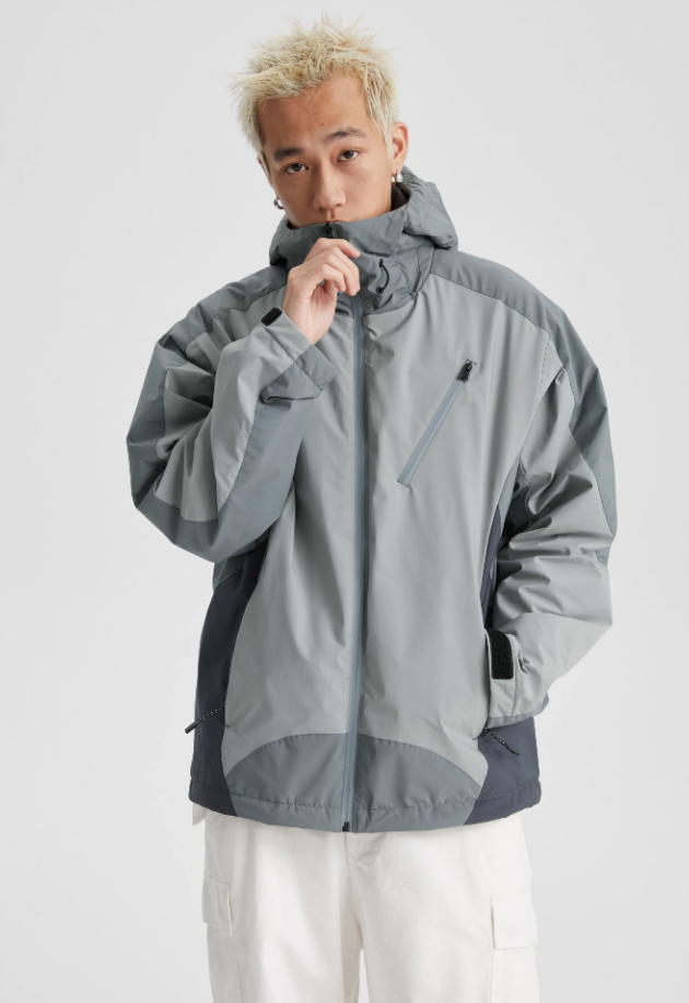 Wassup House Color Blocking Waterproof Hooded Jacket