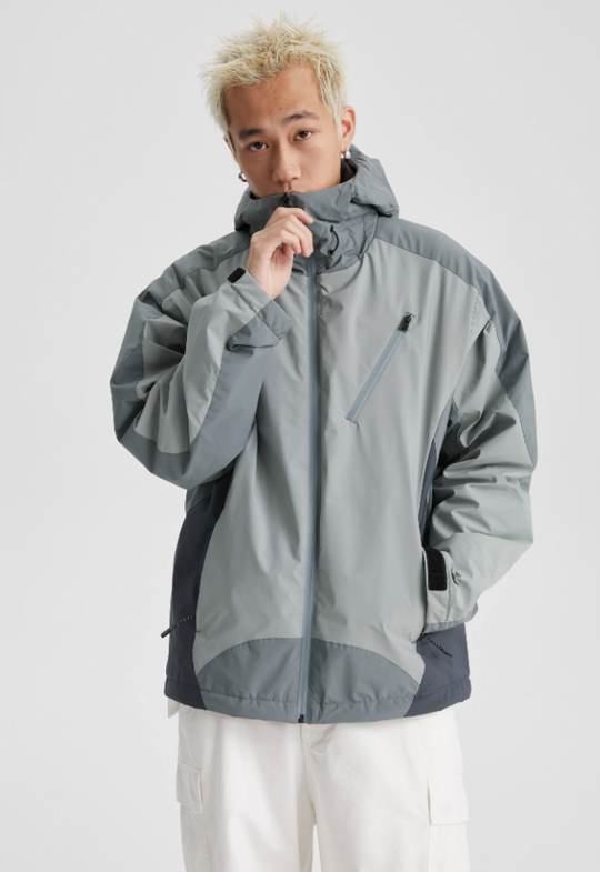 Wassup House Color Blocking Waterproof Hooded Jacket
