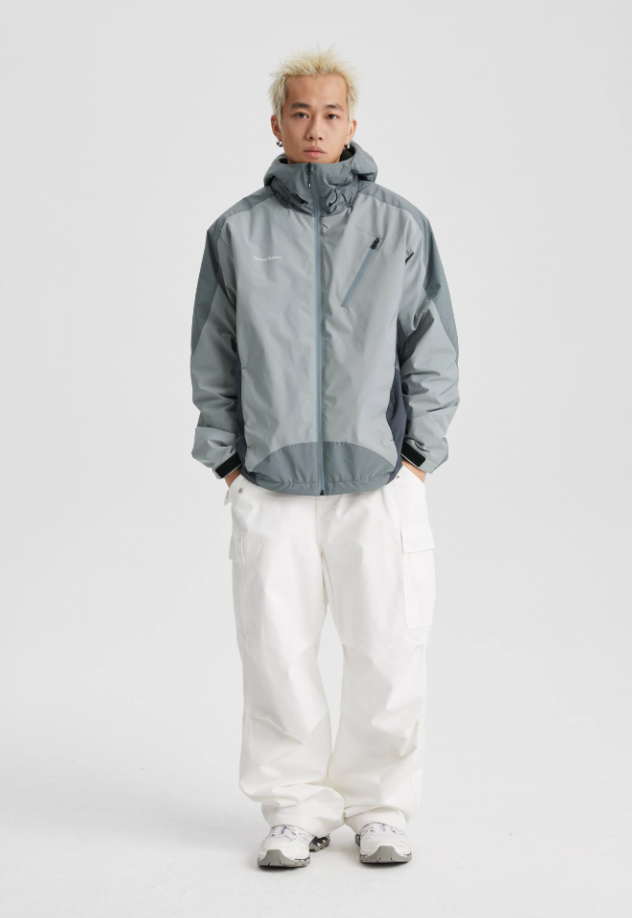 Wassup House Color Blocking Waterproof Hooded Jacket
