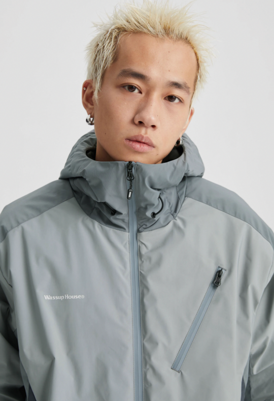 Wassup House Color Blocking Waterproof Hooded Jacket