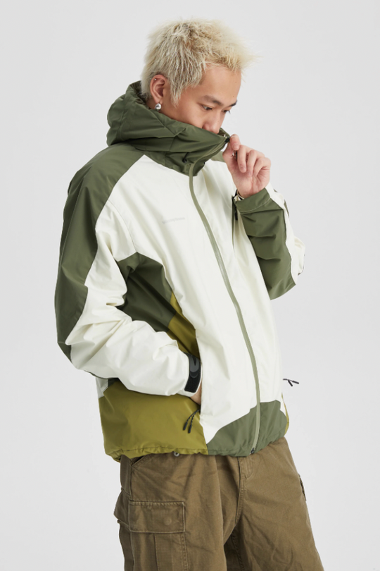 Wassup House Color Blocking Waterproof Hooded Jacket
