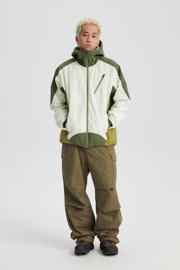 Wassup House Color Blocking Waterproof Hooded Jacket