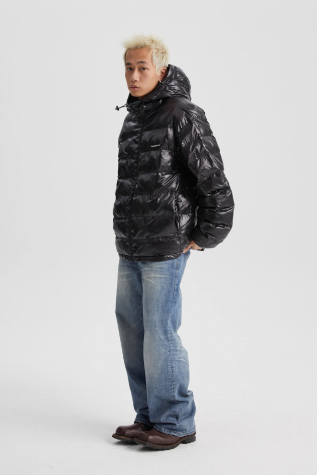 Wassup House Basic Glossy Hooded Down Jacket
