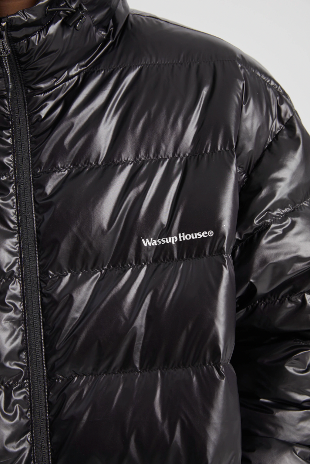 Wassup House Basic Glossy Hooded Down Jacket