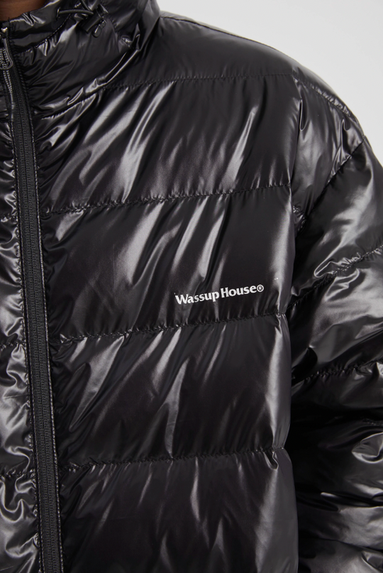 Wassup House Basic Glossy Hooded Down Jacket